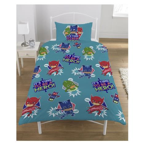 PJ Masks Be A Hero Reversible Single Duvet Cover Bed Set £20.99
